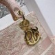 Migliore Repliche Dior Media Borsa Lady D-Lite Ricamo Toile de Jouy Rosa Economiche Outlet Online