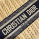 Replica perfetta Dior Borsa Lady Dior Media Wicker e Jacquard Obliquo Blu Imitazione Outlet Online