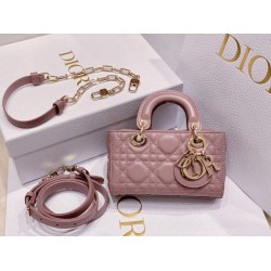 Replica perfetta Borsa micro Dior Lady D-Joy rosa cannage Imitazione Outlet Online