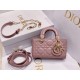 Replica perfetta Borsa micro Dior Lady D-Joy rosa cannage Imitazione Outlet Online
