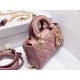 Replica perfetta Borsa micro Dior Lady D-Joy rosa cannage Imitazione Outlet Online