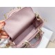 Replica perfetta Borsa micro Dior Lady D-Joy rosa cannage Imitazione Outlet Online