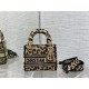 Repliche Dior Mini Borsa Lady D-Lite Multicolore Ricamo Mizza Beige Imitazioni Premium Replica perfetta Dior Mini Borsa Lady D-Lite Multicolore Ricamo Mizza Beige Imitazione Outlet Online