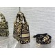 Repliche Dior Mini Borsa Lady D-Lite Multicolore Ricamo Mizza Beige Imitazioni Premium Replica perfetta Dior Mini Borsa Lady D-Lite Multicolore Ricamo Mizza Beige Imitazione Outlet Online