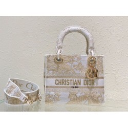 Migliore Replica Dior Media Borsa Lady D-Lite Ricamo Jardin d'Hiver Oro Imitazioni Outlet Italia Perfette Qualità Repliche Dior Media Borsa Lady D-Lite Ricamo Jardin d'Hiver Oro Imitazione