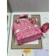 Migliore Repliche Dior Borsa Lady D-Lite Media Toile de Jouy Ricamo Rovescio Rosa Economiche Outlet Online