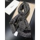 Perfette Qualità Repliche Christian Dior Stola Sciarpe di Lana Nero/Bianco Imitazione
