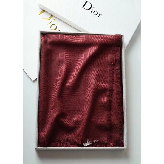 Migliore Repliche Christian Dior Cannage Scialle 140 cm Bordeaux Economiche Outlet Online