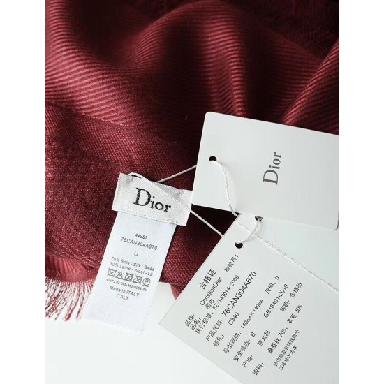 Migliore Repliche Christian Dior Cannage Scialle 140 cm Bordeaux Economiche Outlet Online