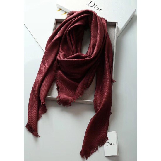 Migliore Repliche Christian Dior Cannage Scialle 140 cm Bordeaux Economiche Outlet Online