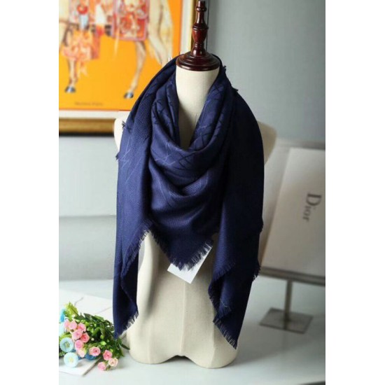 Perfette Qualità Repliche Christian Dior Cannage Scialle 140cm Blu Navy Imitazione Miglior Falso Christian Dior Cannage Scialle 140cm Blu Navy Economiche Premium