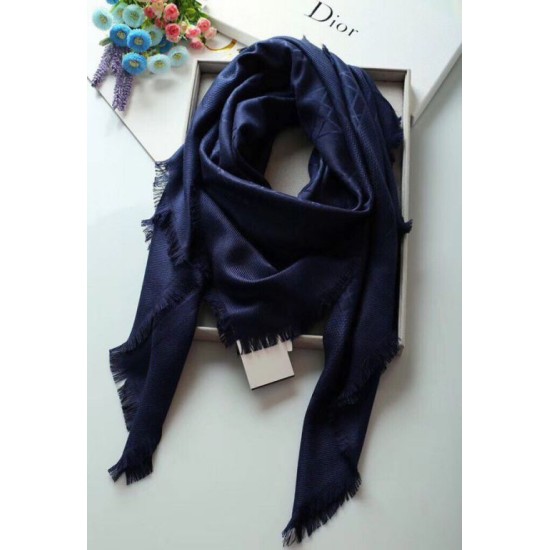 Perfette Qualità Repliche Christian Dior Cannage Scialle 140cm Blu Navy Imitazione Miglior Falso Christian Dior Cannage Scialle 140cm Blu Navy Economiche Premium