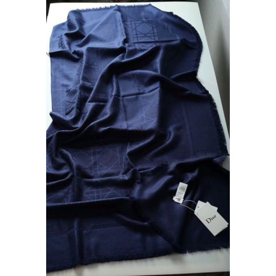 Perfette Qualità Repliche Christian Dior Cannage Scialle 140cm Blu Navy Imitazione Miglior Falso Christian Dior Cannage Scialle 140cm Blu Navy Economiche Premium