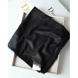 Migliore Repliche Christian Dior Cannage Scialle 140cm Nero Economiche Outlet Online