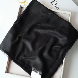 Migliore Repliche Christian Dior Cannage Scialle 140cm Nero Economiche Outlet Online