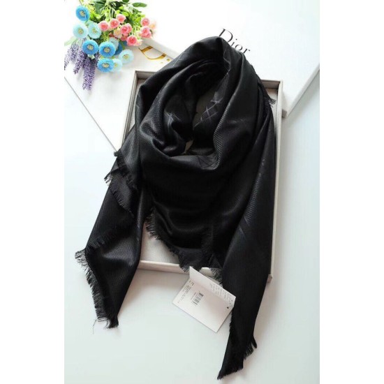 Migliore Repliche Christian Dior Cannage Scialle 140cm Nero Economiche Outlet Online