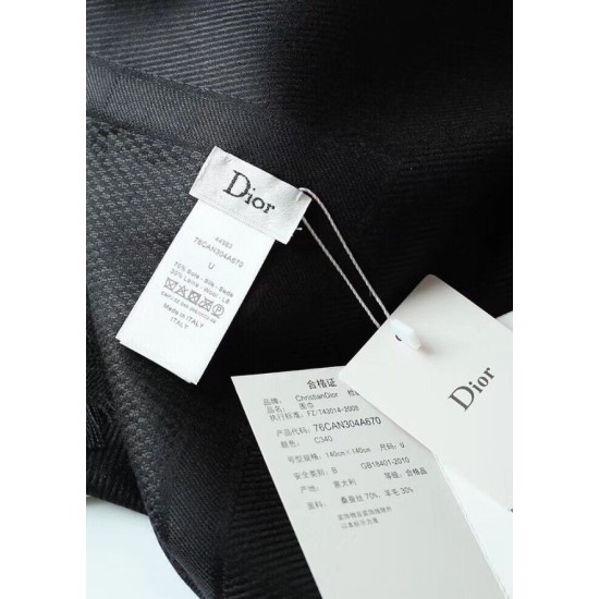 Migliore Repliche Christian Dior Cannage Scialle 140cm Nero Economiche Outlet Online