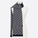 Replica perfetta Dior CD Stola Oblique Lana e Cashmere Blu Imitazione Outlet Online