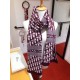 Migliore Repliche Dior CD Stola Oblique Lana e Cashmere Bordeaux Economiche Outlet Online