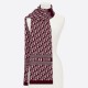 Migliore Repliche Dior CD Stola Oblique Lana e Cashmere Bordeaux Economiche Outlet Online