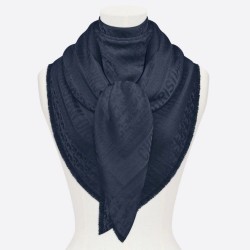 Miglior Falso Dior Oblique Scialle 140 CM Blu Navy Economiche Premium