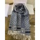Migliore Repliche Dior Oblique Sciarpa Blu Cashmere Economiche Outlet Online
