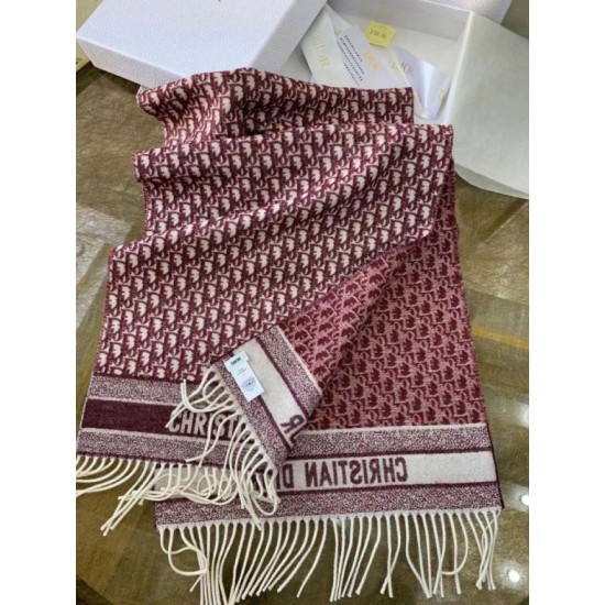 Miglior Falso Dior Oblique Sciarpa Cashmere Borgogna Economiche Premium