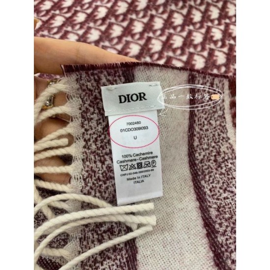 Miglior Falso Dior Oblique Sciarpa Cashmere Borgogna Economiche Premium