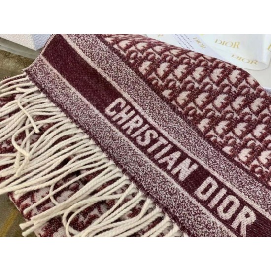 Miglior Falso Dior Oblique Sciarpa Cashmere Borgogna Economiche Premium