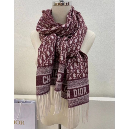 Miglior Falso Dior Oblique Sciarpa Cashmere Borgogna Economiche Premium