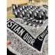 Migliore Repliche Dior Oblique Coperta Lana e Angora Blu Navy Economiche Outlet Online