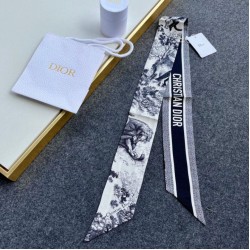Replica perfetta Dior Toile de Jouy Sauvage Mitzah Sciarpa Twill di Seta Blu Imitazione Outlet Online