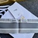 Replica perfetta Dior Toile de Jouy Sauvage Mitzah Sciarpa Twill di Seta Grigio Imitazione Outlet Online