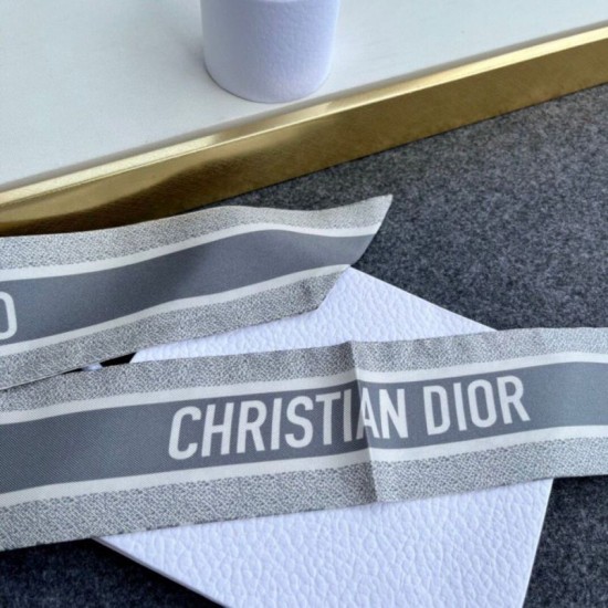 Replica perfetta Dior Toile de Jouy Sauvage Mitzah Sciarpa Twill di Seta Grigio Imitazione Outlet Online