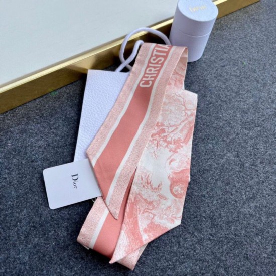 Migliore Repliche Dior Toile de Jouy Sauvage Mitzah Sciarpa Twill di Seta Rosa Economiche Outlet Online
