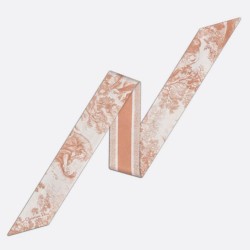 Migliore Repliche Dior Toile de Jouy Sauvage Mitzah Sciarpa Twill di Seta Rosa Economiche Outlet Online