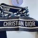 Replica perfetta Dior Oblique Mitzah Sciarpa Twill di Seta Blu Imitazione Outlet Online