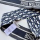 Replica perfetta Dior Oblique Mitzah Sciarpa Twill di Seta Blu Imitazione Outlet Online