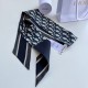 Replica perfetta Dior Oblique Mitzah Sciarpa Twill di Seta Blu Imitazione Outlet Online