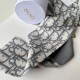 Migliore Repliche Dior Oblique Mitzah Sciarpa Twill di Seta Grigio Economiche Outlet Online