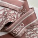 Perfette Qualità Repliche Dior Oblique Mitzah Sciarpa Twill di Seta Rosa Imitazione