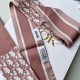 Perfette Qualità Repliche Dior Oblique Mitzah Sciarpa Twill di Seta Rosa Imitazione