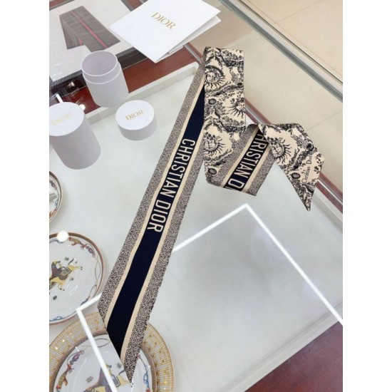 Miglior Falso Dior Toile de Jouy Soleil Mitzah Sciarpa Twill di seta Beige Economiche Premium