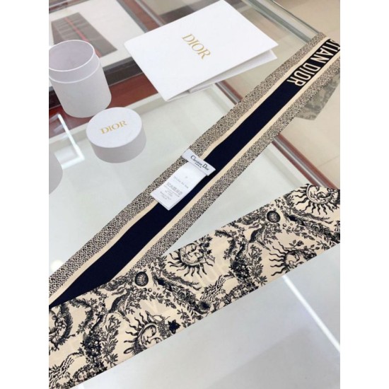 Miglior Falso Dior Toile de Jouy Soleil Mitzah Sciarpa Twill di seta Beige Economiche Premium
