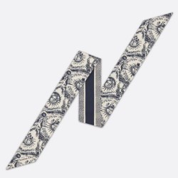 Replica perfetta Sciarpa Mitzah Toile de Jouy Soleil Dior Twill di seta Blu Imitazione Outlet Online