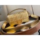 Miglior Falso Borsa media Baguette Fendi con motivo FF Oro Economiche Premium