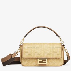 Miglior Falso Borsa media Baguette Fendi Paglia naturale Economiche Premium