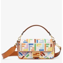 Replica perfetta Borsa media Baguette Fendi Tela multicolore Imitazione Outlet Online