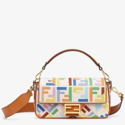 Replica perfetta Borsa media Baguette Fendi Tela multicolore Imitazione Outlet Online