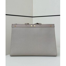 Replica perfetta Fendi Peekaboo-Tote Bag FF Grigio Imitazione Outlet Online